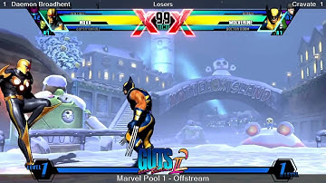 GUTS2 - UMvC3 - Daemon Broadhent (Nova,Skrull,Sentinel) Vs.  Cravate (Wolverine,Doom,Vergil)