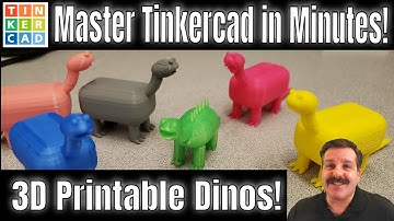 Create a 3d Printable Dinosaur in Tinkercad | Great for beginners!