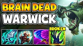 THIS WARWICK BUILD REQUIRES 0 SKILL AND BEATS ANY TOP LANER (THIS IS BROKEN)