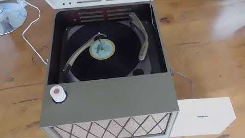 RCA Hi-Fi automatic record player playing a couple LP records.