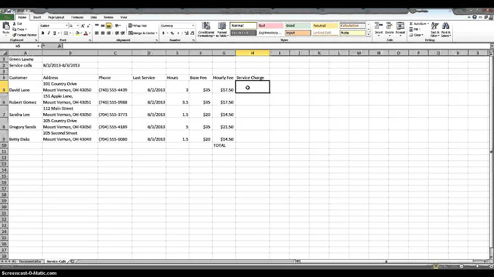 Excel Tutorial 1 - Case Problem 4