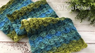 How to Crochet Easy Lacy Scarf, Crochet Video Tutorial
