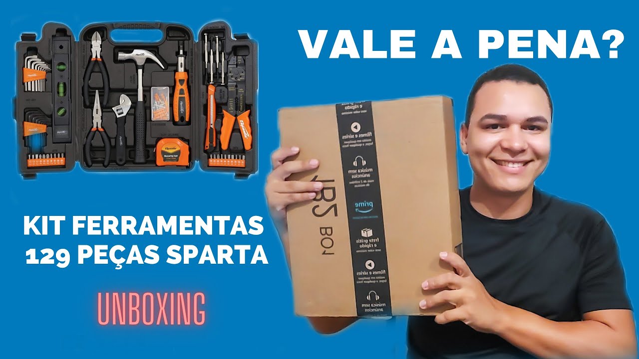 KIT DE FERRAMENTAS SPARTA 129 PEÇAS - UNBOXING E REVIEW - YouTube