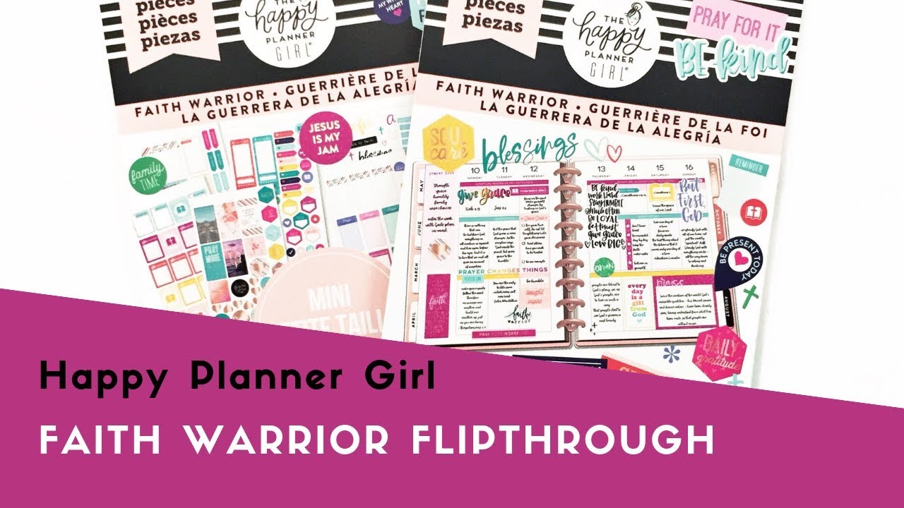 Happy Planner Girl™ Faith Warrior Sticker Flipthrough - YouTube