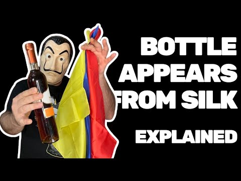 BOTTLE APPEARS FROM SILK 🪄 Magic Trick Explained #magic #magician #tricks #foryou