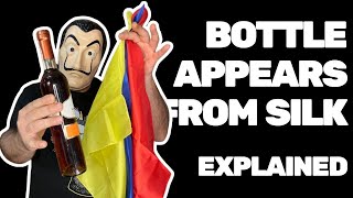 BOTTLE APPEARS FROM SILK 🪄 Magic Trick Explained #magic #magician #tricks #foryou