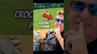 He Threw a Fake Crocodile in the Lake to Prank His Friends – Their Reaction Was Priceless! 🐊 #shorts
