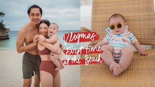 VLOGMAS: Baby's first time at the beach! | #SkyFam