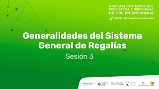 Generalidades del sistema general de regalías