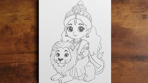 Maa durga drawing l devi drawing easy l maa durga pencil drawing easy l chitra 