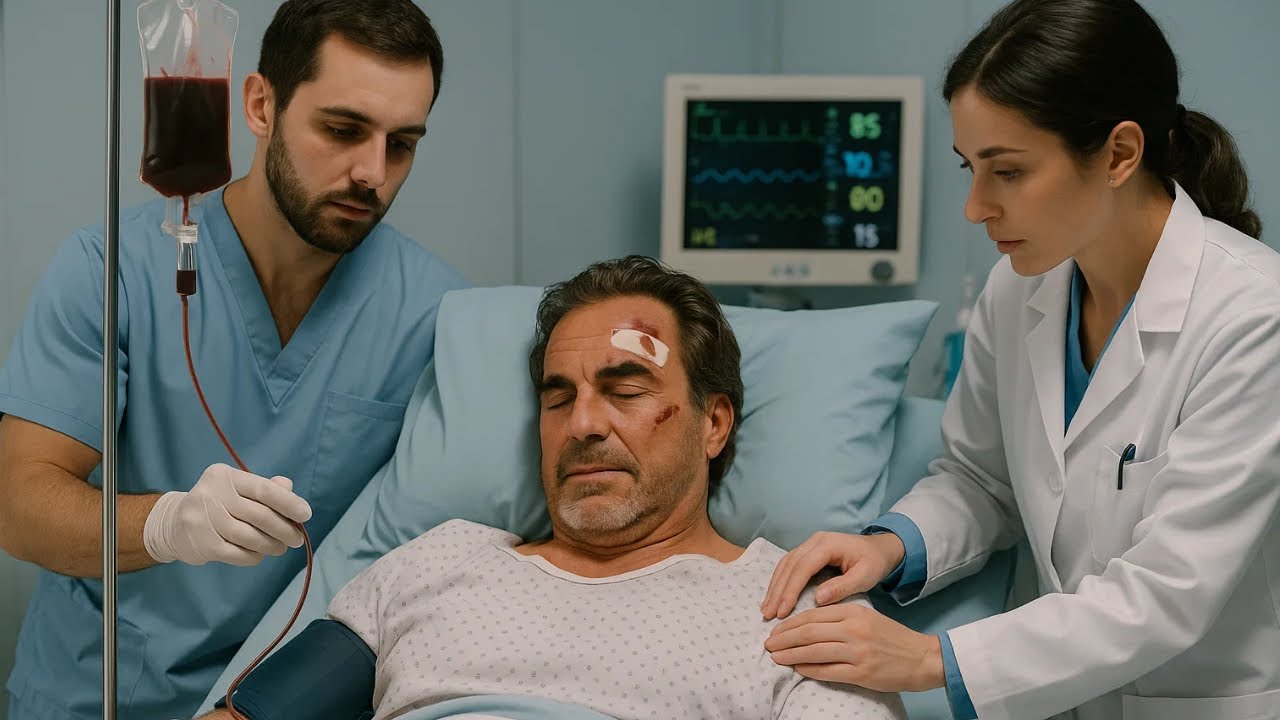 Ridge discovers he has a child after he gets into an accident and gets a blood transfusion