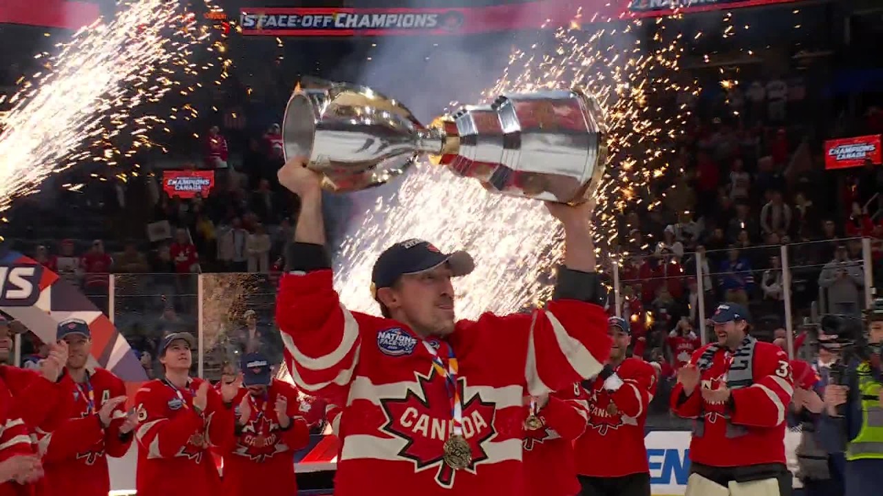 Canada celebrates winning the 4 Nations Face-Off Championship | ESPN NHL