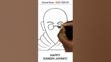Happy Gandhi Jayanti drawing easy - Mahatma gandhiji drawing easy - #shorts #gandhijayanti #gandhi