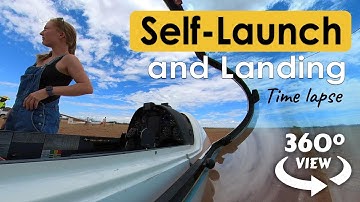 Self launch takeoff and landing in an Arcus M - Timelapse - 360º view