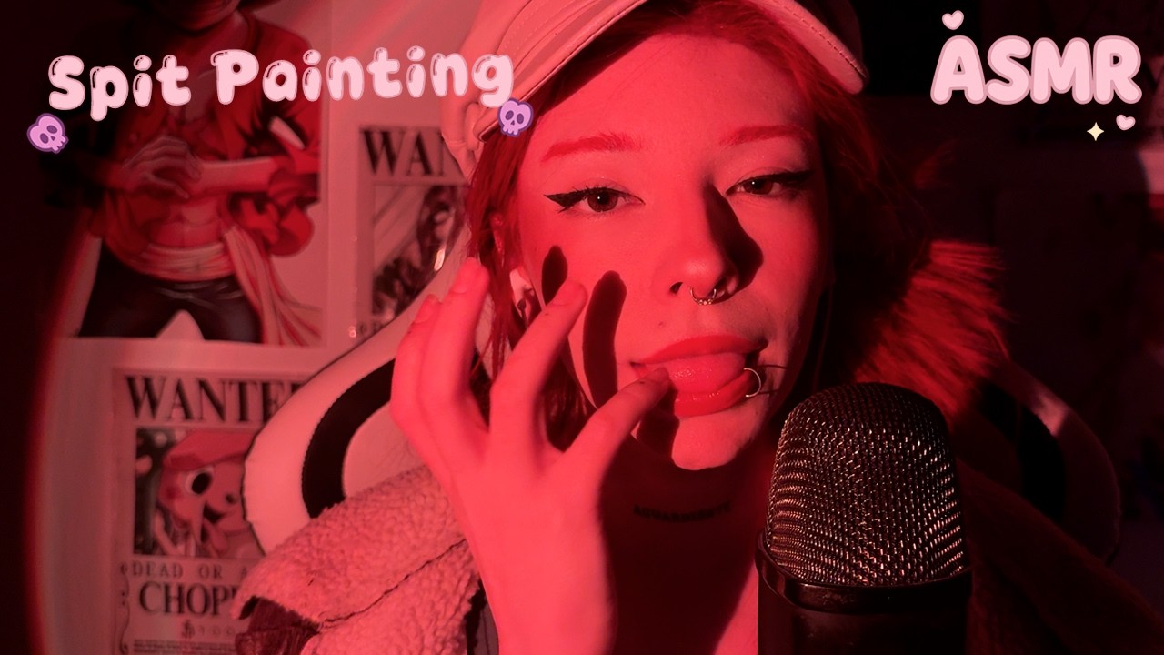 Spit Painting ASMR You Up Close 👁️👄 (Visuals + Mouth Sounds)