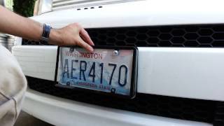 license plate cover installation