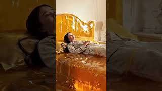 Sweet Dreams | Girl Laying on Honey Bed | Relaxing AI ASMR Sleep Ambience #aianimation