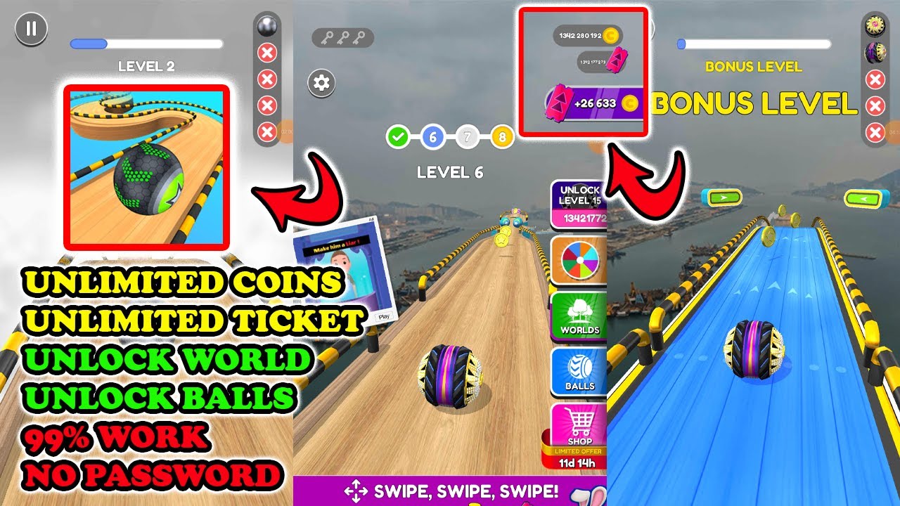 Going Balls mod apk terbaru 2023 - Unlimited Coins & Ticket