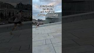 Finishing 5KM running up a building #running