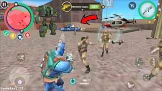 Rope Hero: Vice Town (Rope Hero Control Gravity in Army Base)Extirpate Helipad - Android Gameplay HD screenshot 5