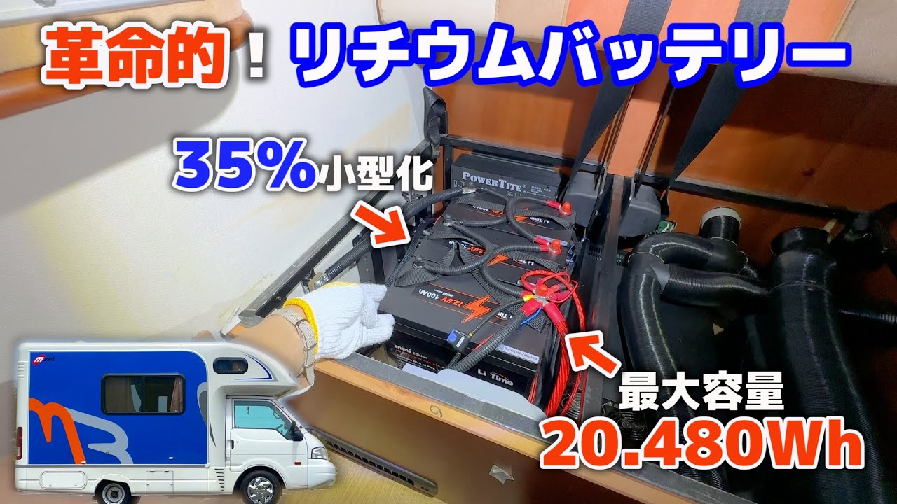 Новейшая компактная литиевая батарея,установленная DIY!Подержанный кемпер, изготовленный 10лет назад