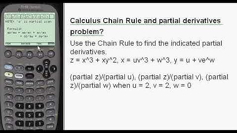 Chain Rule Re  partial derivatives, 2 variables, Patrickjmt