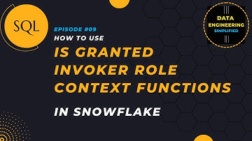 #9 |  IS_GRANTED_INVOKER_ROLE Context Function | Snowflake SQL Tutorial