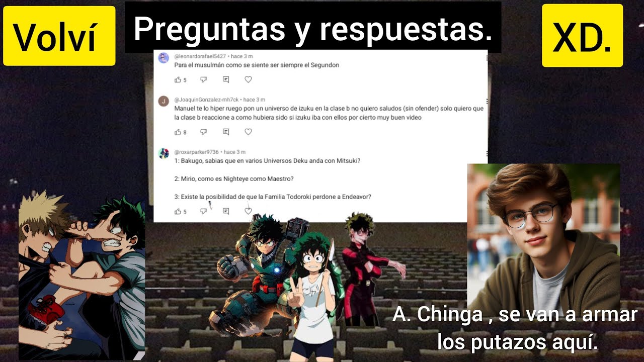 BNHA reaccionando a su MULTIVERSO , capítulo 20 , especial preguntas y respuestas , parte 1