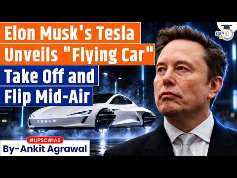 Elon Musk's Tesla Roadster Flies, Flips Mid-Air Using SpaceX Tech | Ankit Agrawal Study IQ