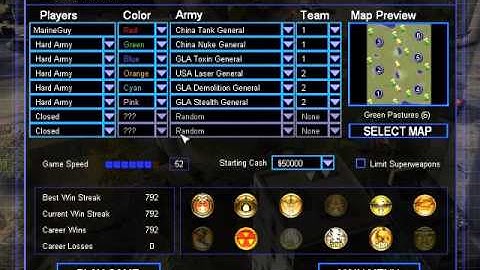 Command And Conquer Generals Zero Hour skirmish options