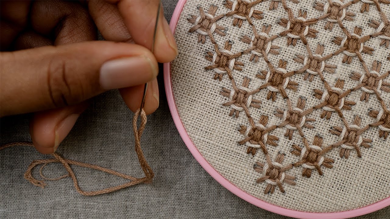 Geometric Stitches |  Simple Hand Embroidery for Beginners