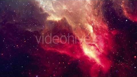 Beautiful Red Space Nebula Motion Graphics