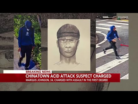 Chinatown acid attack suspect charged