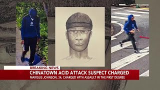 Chinatown acid attack suspect charged