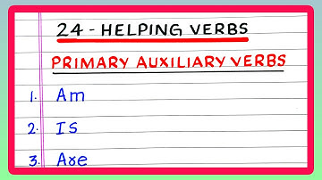 List of Helping Verbs | Helping Verbs of all Tenses | 24 Helping Verbs