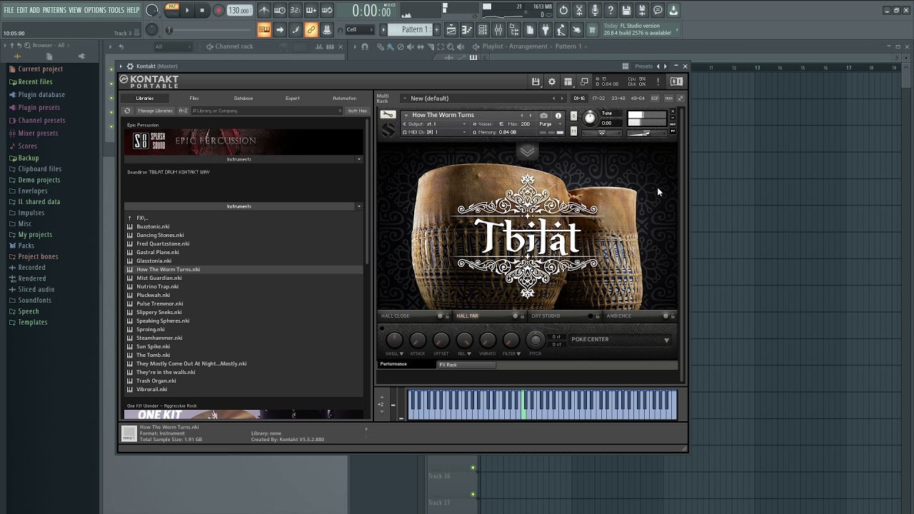 Tbilat Drum KONTAKT library sound check (no talking) YouTube