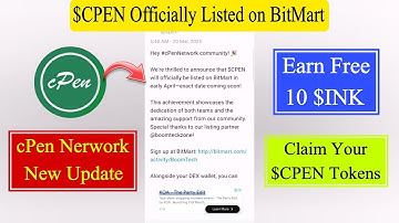 Cpen Network Listing Update / $Cpen Officially listend on Bitmart 1st April / Bind Wallet Address