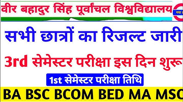 Vbspu News Today|Vbspu Exam Date 2022|Vbspu Result 2022|Vbspu 3rd Semester Exam Date|Vbspu Exam News