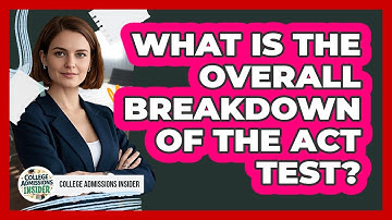 What Is the Overall Breakdown Of the ACT Test?