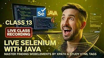 Selenium Java Class 13 Live: Master Finding WebElements By XPath & Study HTML Tags #seleniumjava