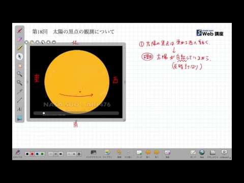 中３理科／天体／地球と宇宙／第１８回　太陽の黒点の観測について