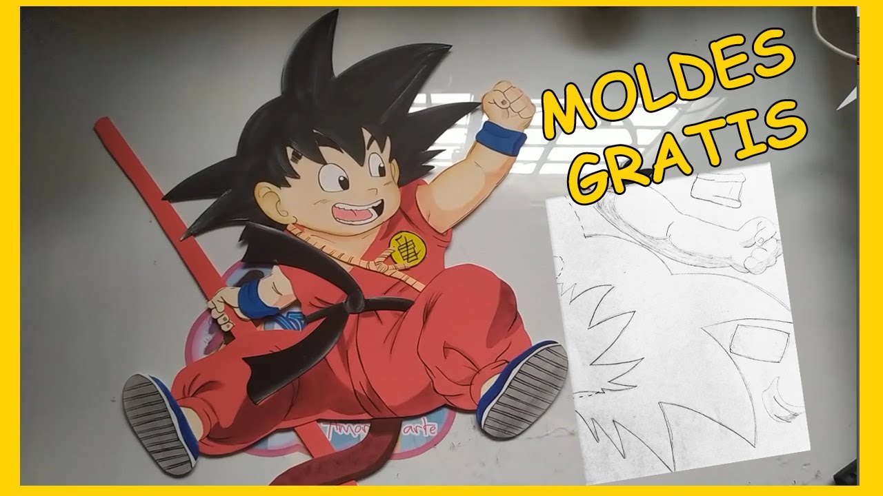 Goku de Eva com molde para Capa de caderno como faço, trabalhos manuais  passo a passo, técnicas de criatividade, coisas legais para fazer, Jogos,  Blog, moda, …