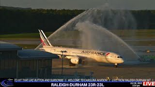 LIVE PLANE SPOTTNG: AIR FRANCE FIRST FLIGHT TO RDU!!!