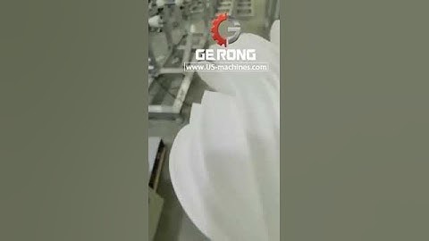 Sample face mask video produced by mask body slicing making cutting forming machine