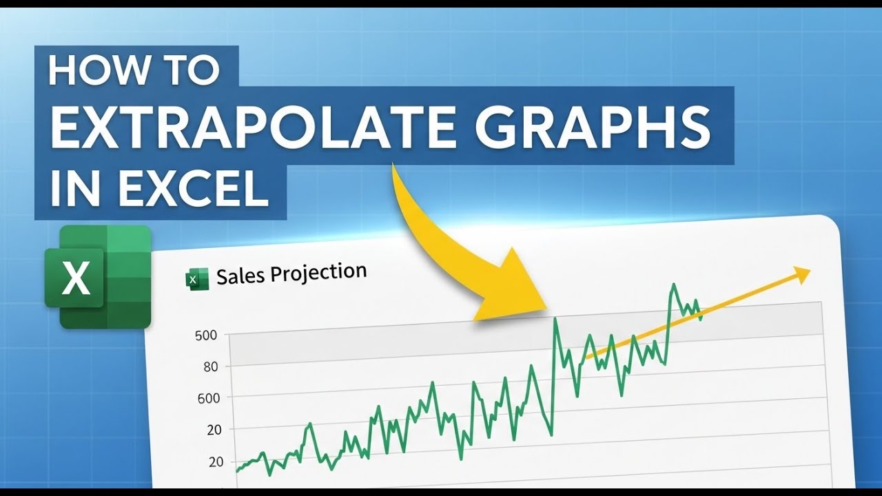 How to Extrapolate Graphs in Excel - YouTube