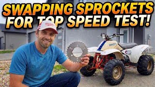 Top speed test and swap sprockets on 420cc polaris cyclone