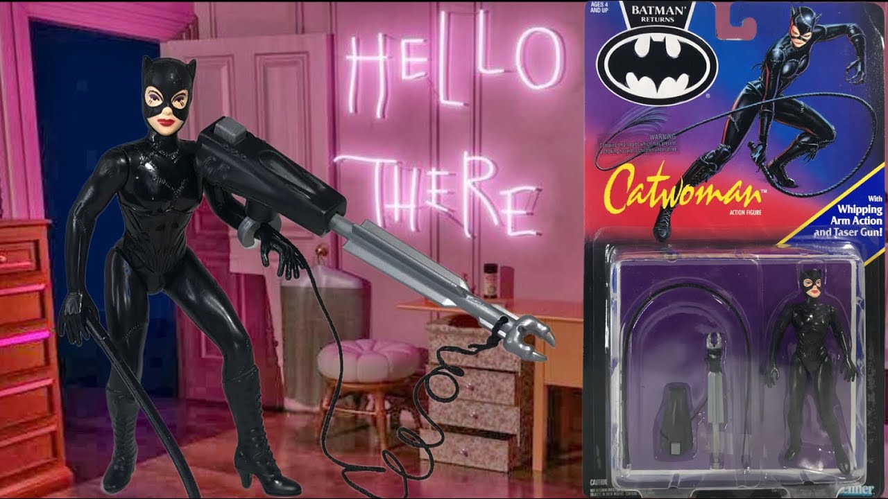 Catwoman Whipping Arm Action 1991 BATMAN RETURNS Kenner MOC 
