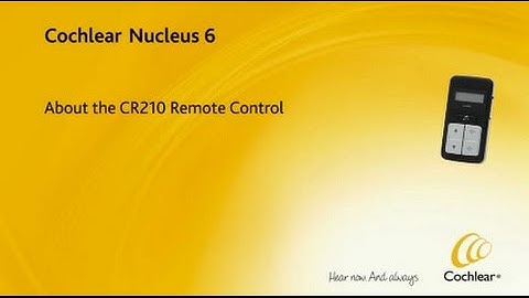 About the CR210 Remote Control - Nucleus 6