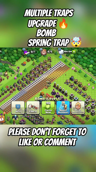 Multiple Upgrade Trap's In CLASH OF CLANS 🔥 #clashofclans #tronishplays #coc #shorts #short #upgrade