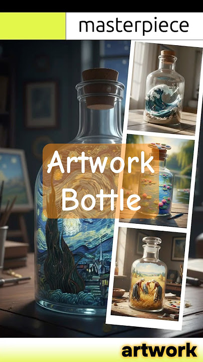 Brilliant Bottle Artwork ๐จ๐ผ๏ธ #shorts #viralvideo #painting #aiart